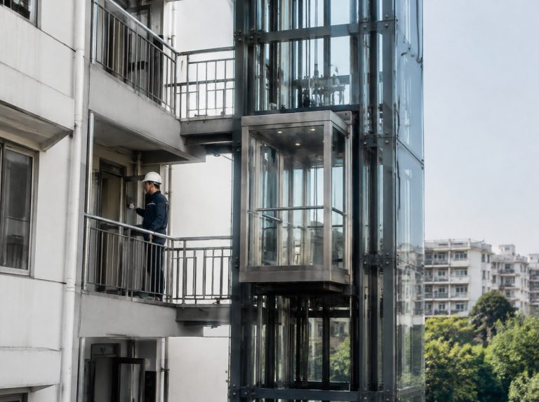 三门峡旧楼加建观光电梯
